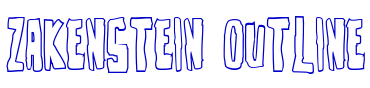 Zakenstein Outline 字体